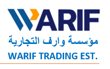 WARIF TRADING EST www.warifjo.com e.mail: info@warifjo.com , warifjo@gmail.com Al-Madina Al- Munawara St.- Al Baraka Gate Complex, Amman – Jordan Image